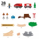 Train - Pullback Train Set 28 pc - Brio Wooden Trains 36102  Coming April 2026
